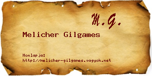 Melicher Gilgames névjegykártya